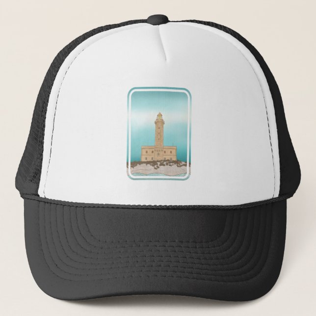 Vieste Lighthouse Italy Trucker Hat (Front)
