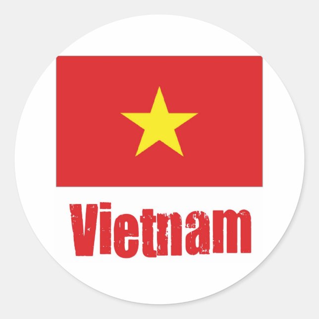 Viet Nam Classic Round Sticker (Front)