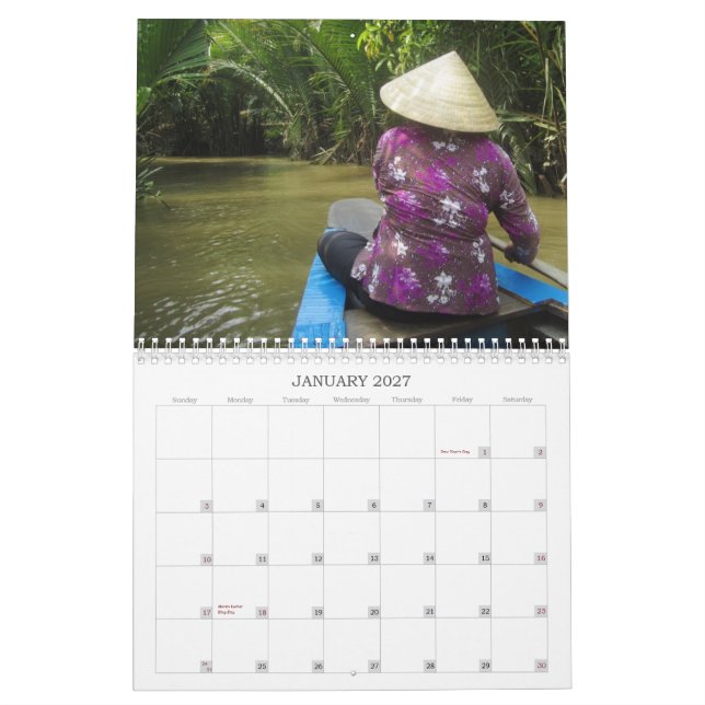 Vietnam 2012 Calendar (Jan 2027)