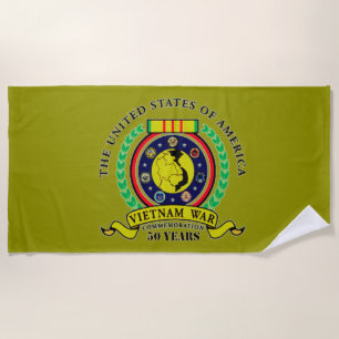 VIETNAM 50 YEAR ANNIVERSARY BEACH TOWEL