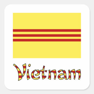 Vietnam and South Vietnamese Flag Square Sticker