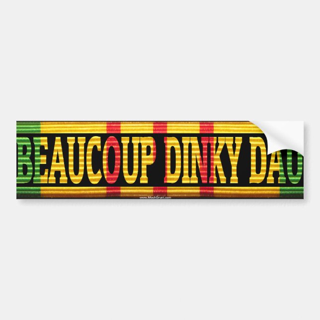 Vietnam Beaucoup Dinky Dau Ribbon Sticker (Front)