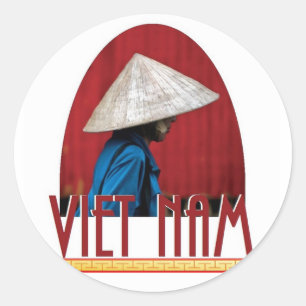 VIETNAM CLASSIC ROUND STICKER