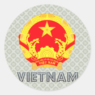 Vietnam Coat of Arms Classic Round Sticker