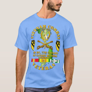 Vietnam Combat Cavalry Veteran w 2nd Bn 7th Cav DU T-Shirt