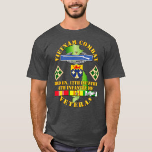 Vietnam Combat Infantry Veteran w 3rd Bn 12th Inf  T-Shirt