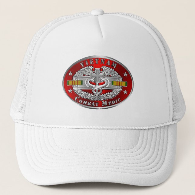 Vietnam Combat Medic Trucker Hat (Front)