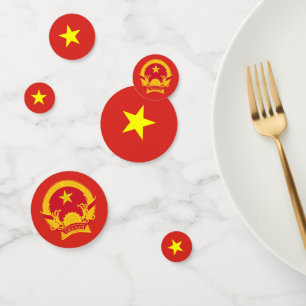 Vietnam Confetti, party, Vietnamese Flag Confetti
