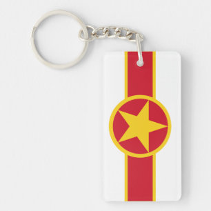 Vietnam country roundel flag symbol circle army av key ring