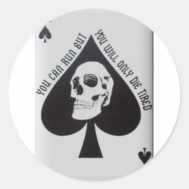 Vietnam Death Card Classic Round Sticker (Front)