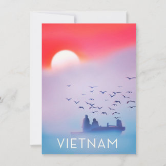 Vietnam evening sun Vacation poster Invitation
