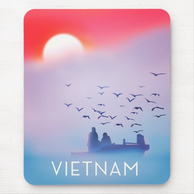 Vietnam evening sun Vacation poster Mouse Mat (Front)
