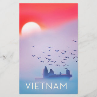Vietnam evening sun Vacation poster Stationery