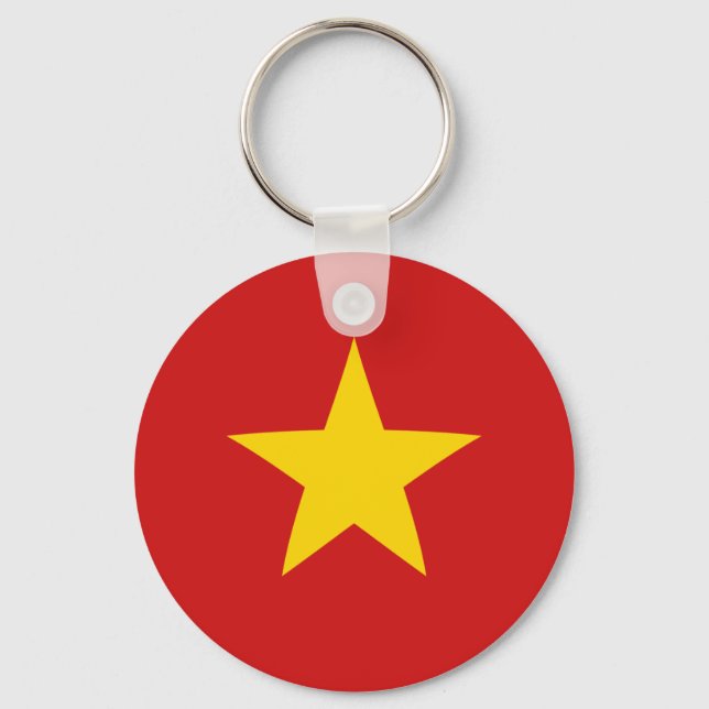 Vietnam Fisheye Flag Keychain (Front)