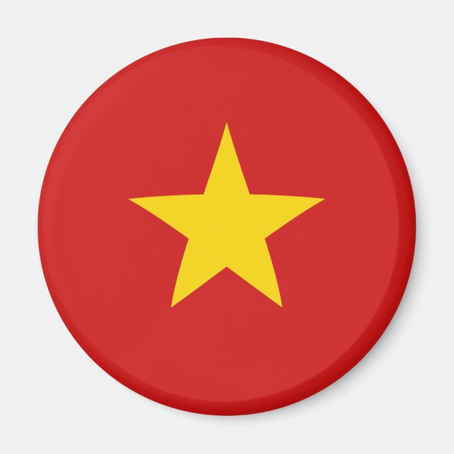 Vietnam Fisheye Flag Magnet (Front)