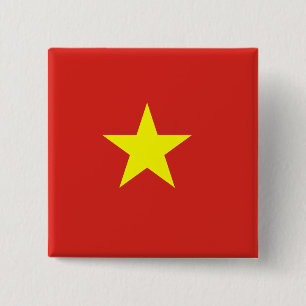 Vietnam flag 15 cm square badge