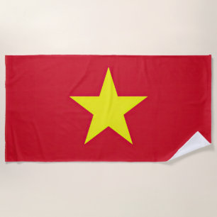 Vietnam flag beach towel