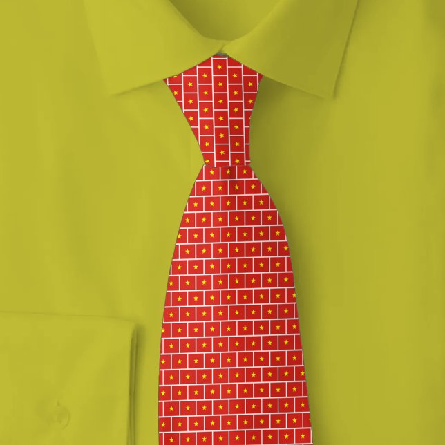 Vietnam Flag Brick Pattern Tie (Creator Uploaded)