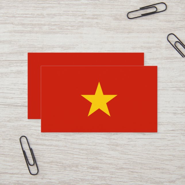 Vietnam flag business card (Front/Back In Situ)