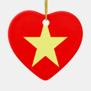 vietnam flag ceramic tree decoration