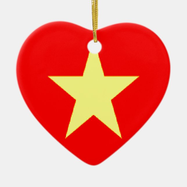 vietnam flag ceramic tree decoration (Front)