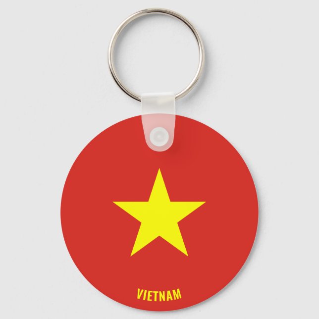Vietnam Flag Charming Patriotic Key Ring (Front)
