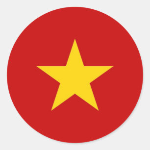 Vietnam flag classic round sticker