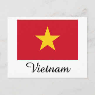 Vietnam Flag Design Postcard