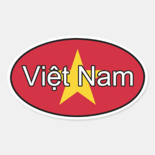 Vietnam Flag Euro Sticker