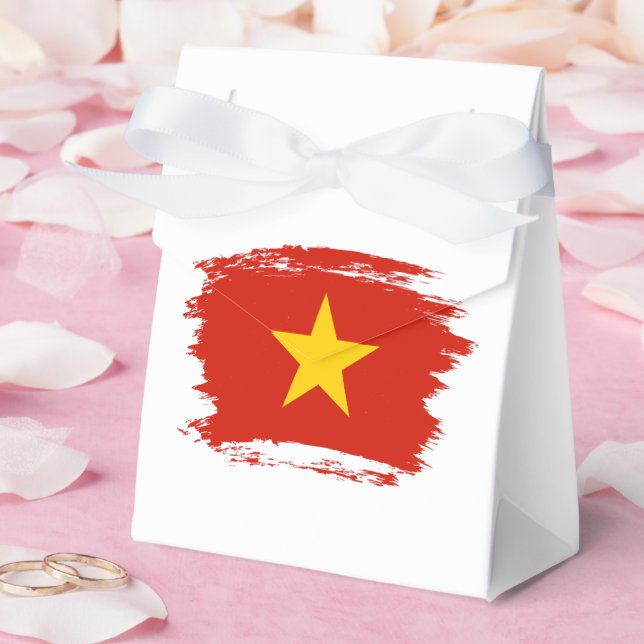Vietnam flag favour box (Wedding)