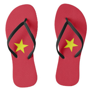 Vietnam flag flip flops