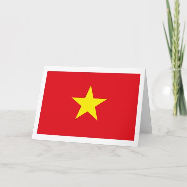 Vietnam Flag Greeting Card (Front)