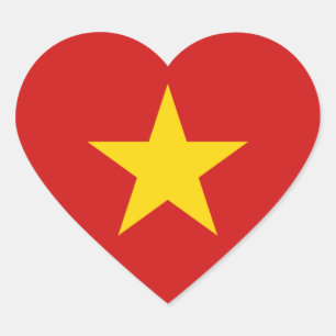Vietnam Flag Heart Sticker