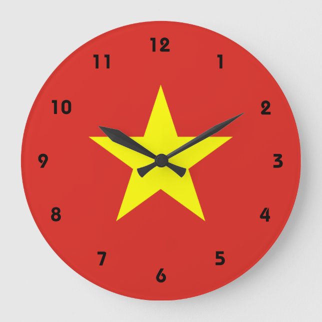 vietnam flag large clock (Front)
