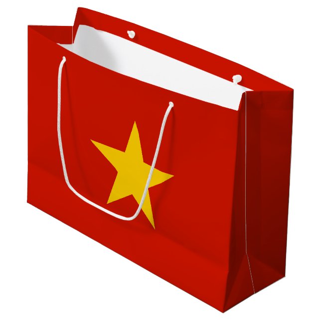 Vietnam flag large gift bag (Front Angled)
