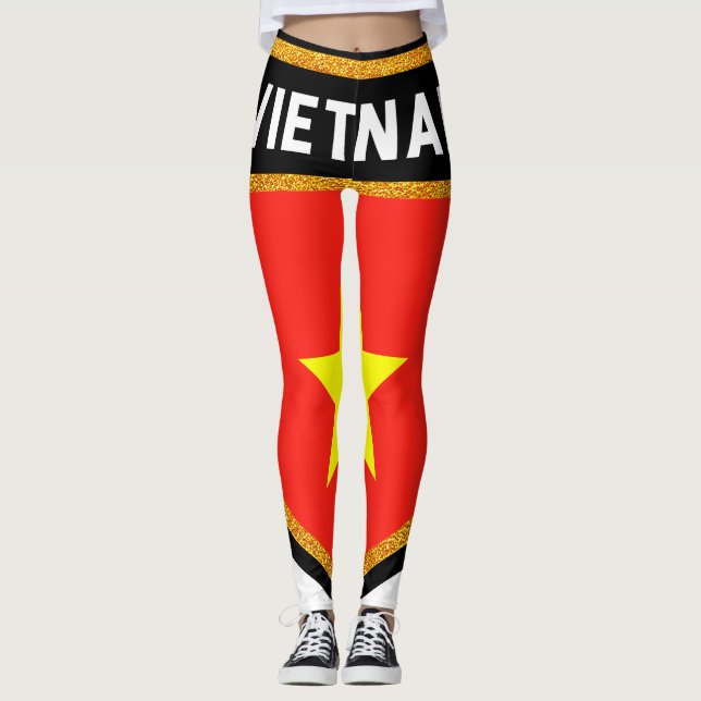 Vietnam Flag Leggings (Front)