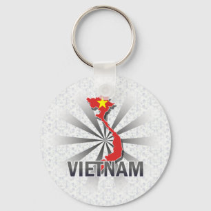 Vietnam Flag Map 2.0 Key Ring