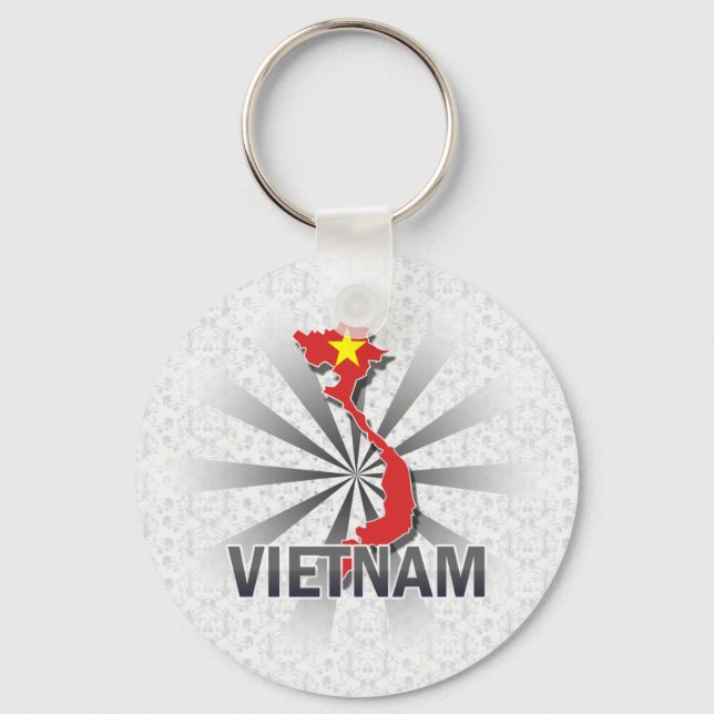 Vietnam Flag Map 2.0 Key Ring (Front)