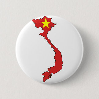 Vietnam flag map 6 cm round badge