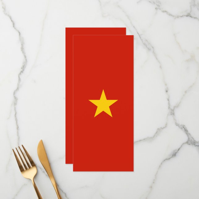 Vietnam flag menu (Front/Back In Situ)
