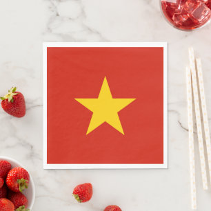 Vietnam flag napkin