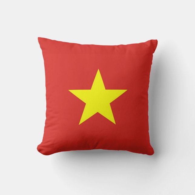 Vietnam Flag on American MoJo Pillow (Front)