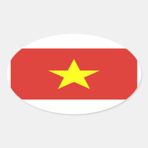 Vietnam Flag Oval Sticker