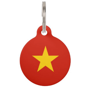 Vietnam flag pet tag