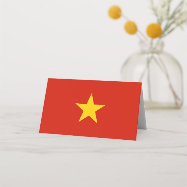 Vietnam flag place card (Front)