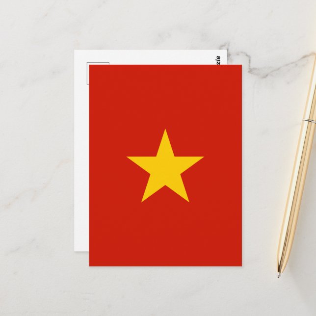 Vietnam flag postcard (Front/Back In Situ)