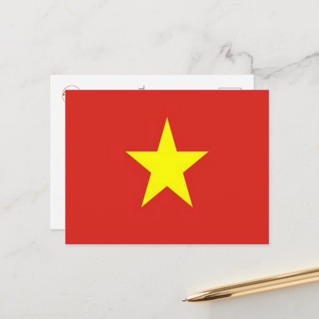 Vietnam - Flag - Postcard (Front/Back In Situ)