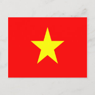 vietnam flag postcard