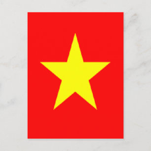 vietnam flag postcard