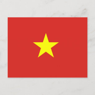 Vietnam flag postcard